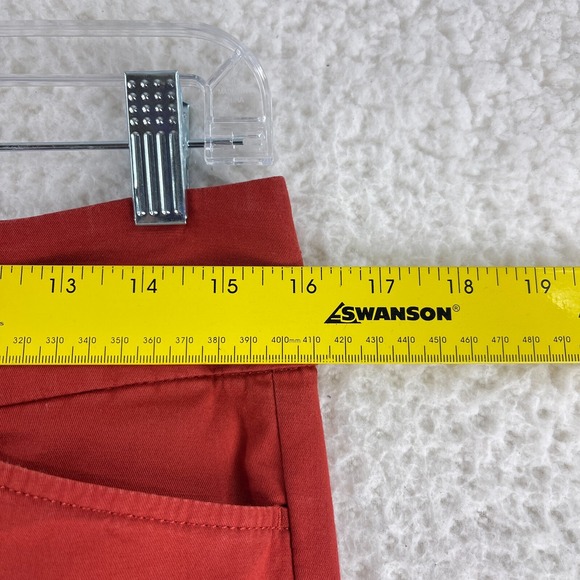 LOFT Outlet Orange Red Original Crop Pants Womens Patchwork Low-Rise Size 2 - Picture 9 of 15